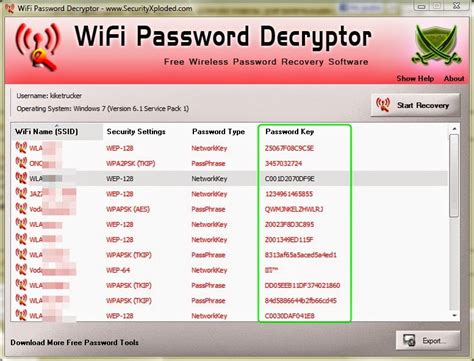 WiFi Password Decryptor 